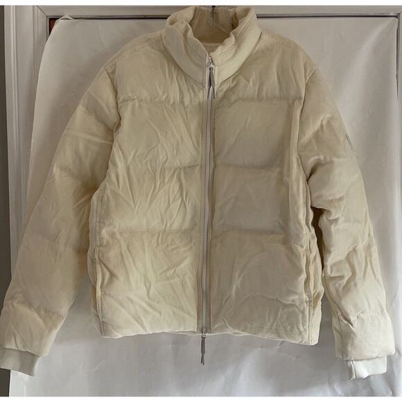 Allbirds Cream Puffer Jacket Merino Wool Blend Large - Picture 1 of 7